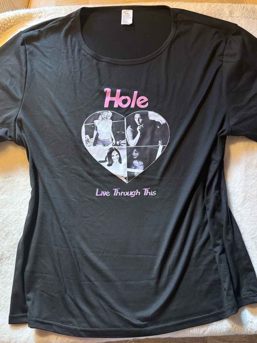 Hole "Live Through This" Black Graphic Tee